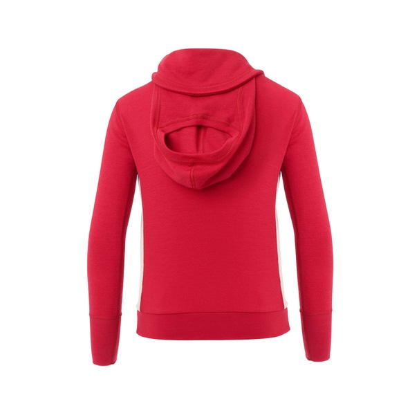 WarmWool hoodsweater Jr Jester Red / Beige Melange, view: 1
