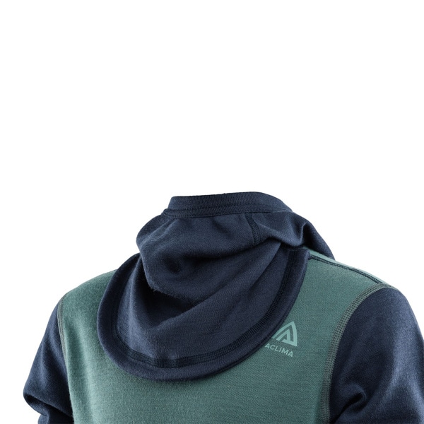 WarmWool hoodsweater Jr North Atlantic / Navy Blazer / Reef Waters, view: 3
