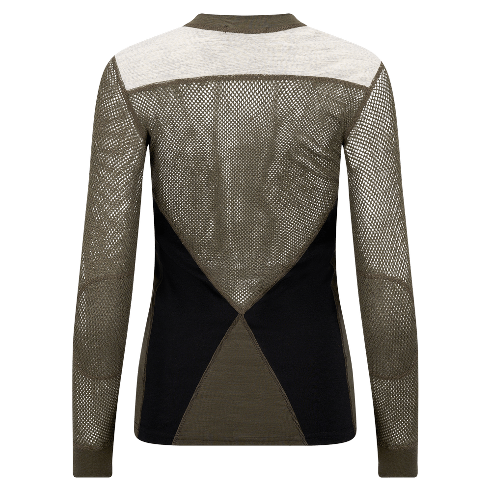 WoolNet Hybrid Crewneck W's Jet Black/Tarmac/Beige Melange, view: 4