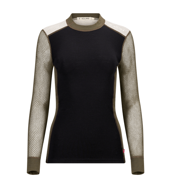 WoolNet Hybrid Crewneck W's Jet Black/Tarmac/Beige Melange, view: 0