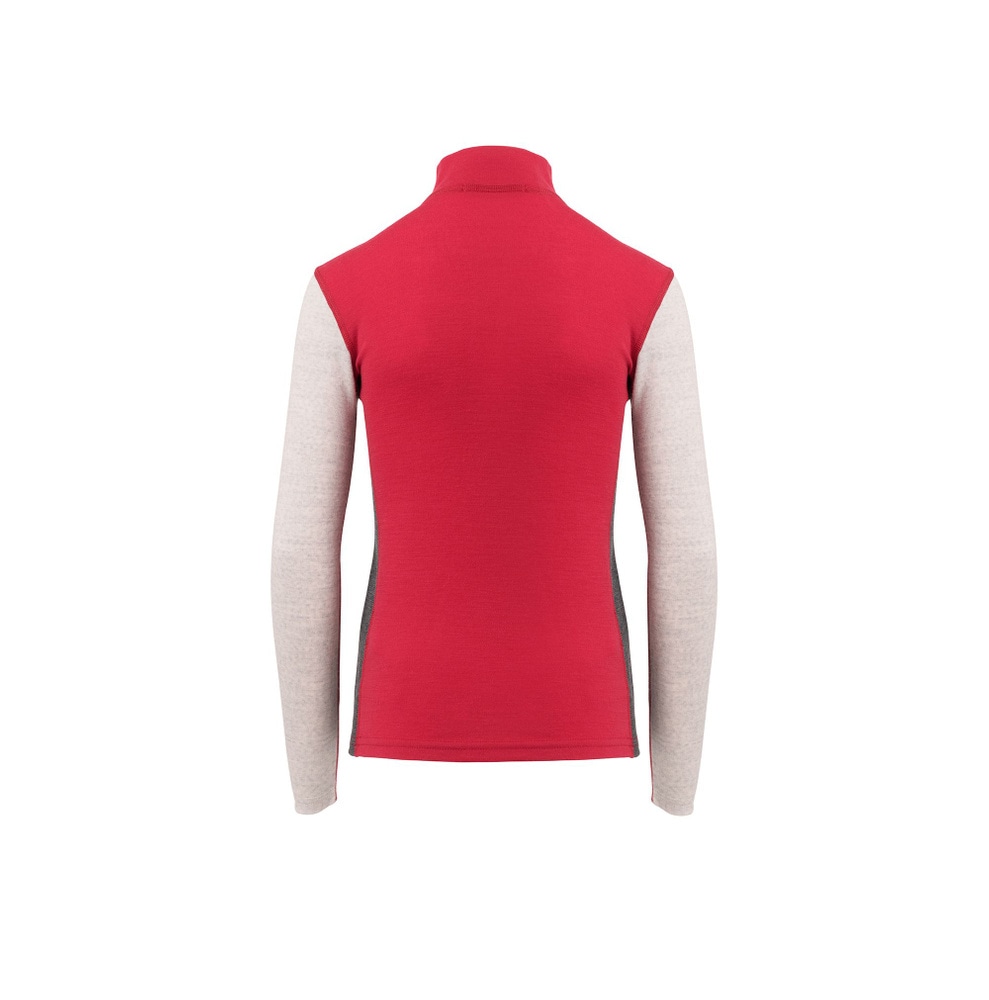 WarmWool Mockneck Jr Jester Red/Beige Melange/Marengo, view: 1