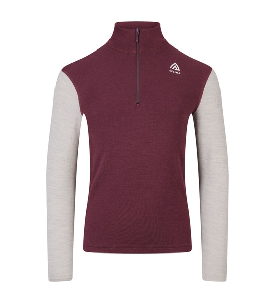 WarmWool mockneck Jr Fig/Beige Melange, view: 0