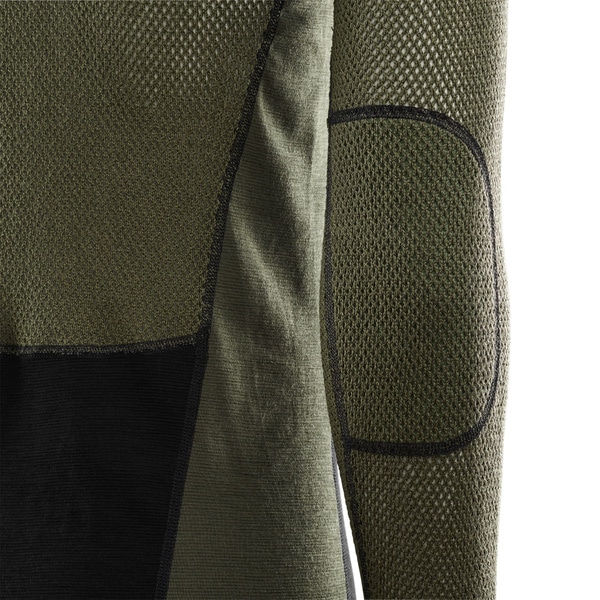 WoolNet Hybrid mockneck M's Jet Black / Olive Night / Dill, view: 4
