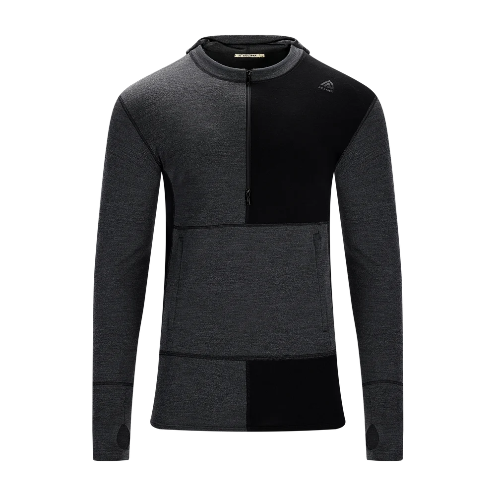 WarmWool Hoodsweater w/zip M's Jet Black/Marengo, view: 9