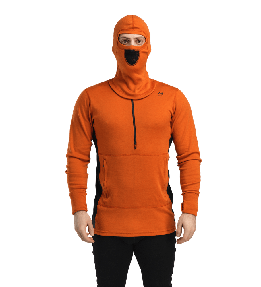 WarmWool Hoodsweater w/zip M's Gold Flame /Jet Black, view: 1