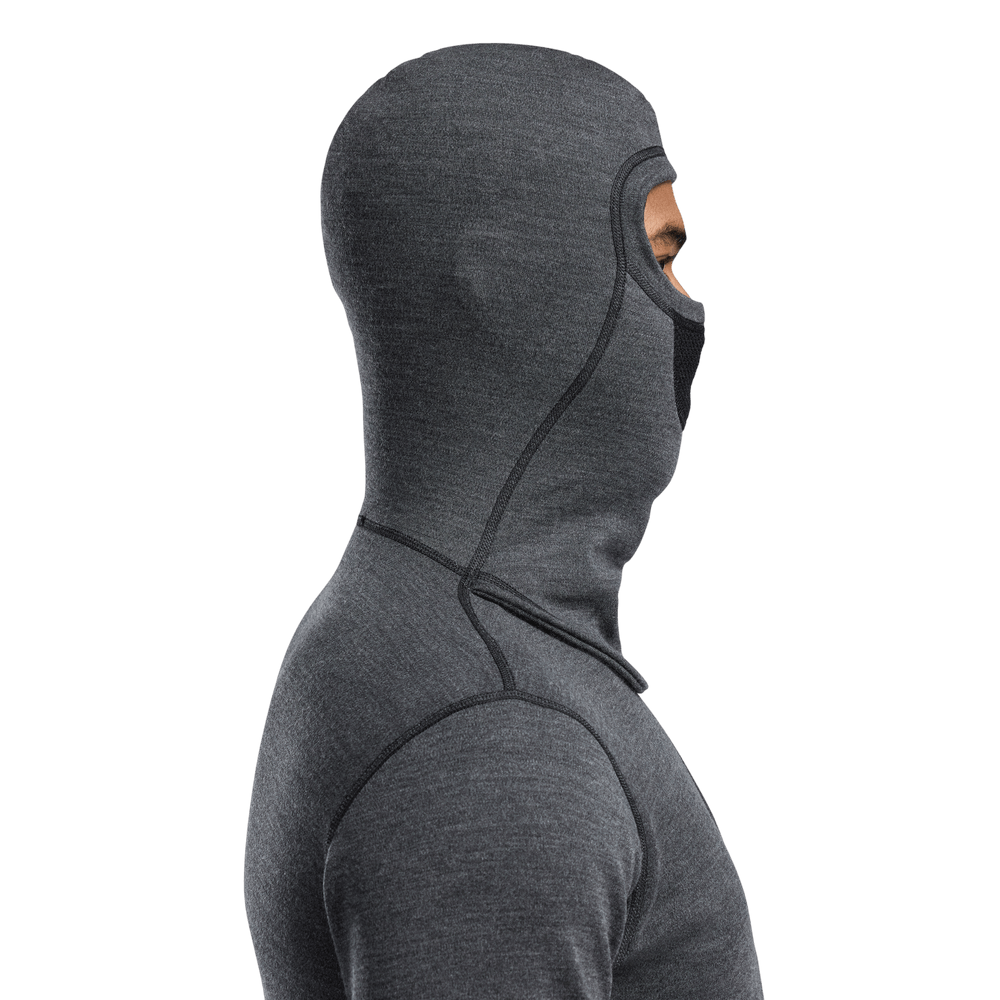 WarmWool Hoodsweater w/zip M's Jet Black/Marengo, view: 5