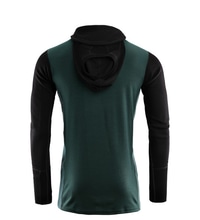 WarmWool Hoodsweater w/zip M's Jet Black/Green Gables/NorthAtlantic - view: 1