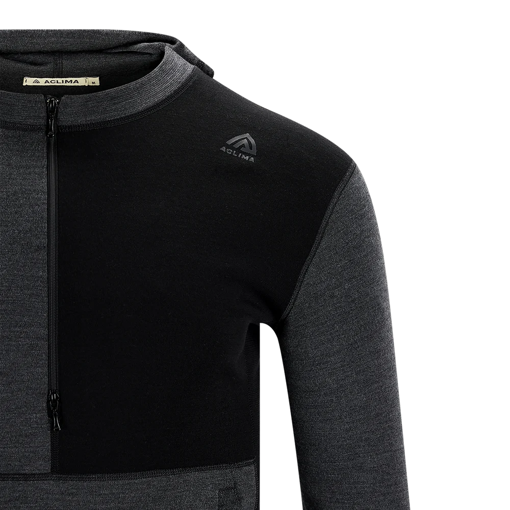 WarmWool Hoodsweater w/zip M's Jet Black/Marengo, view: 12