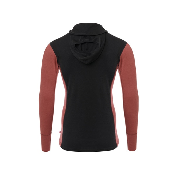 WarmWool Hoodsweater w/zip M's Jet Black / Spiced Apple, view: 1