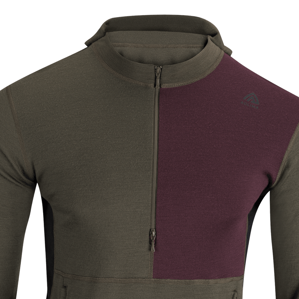 WarmWool Hoodsweater w/zip M's Tarmac/Fig/Jet Black, view: 8