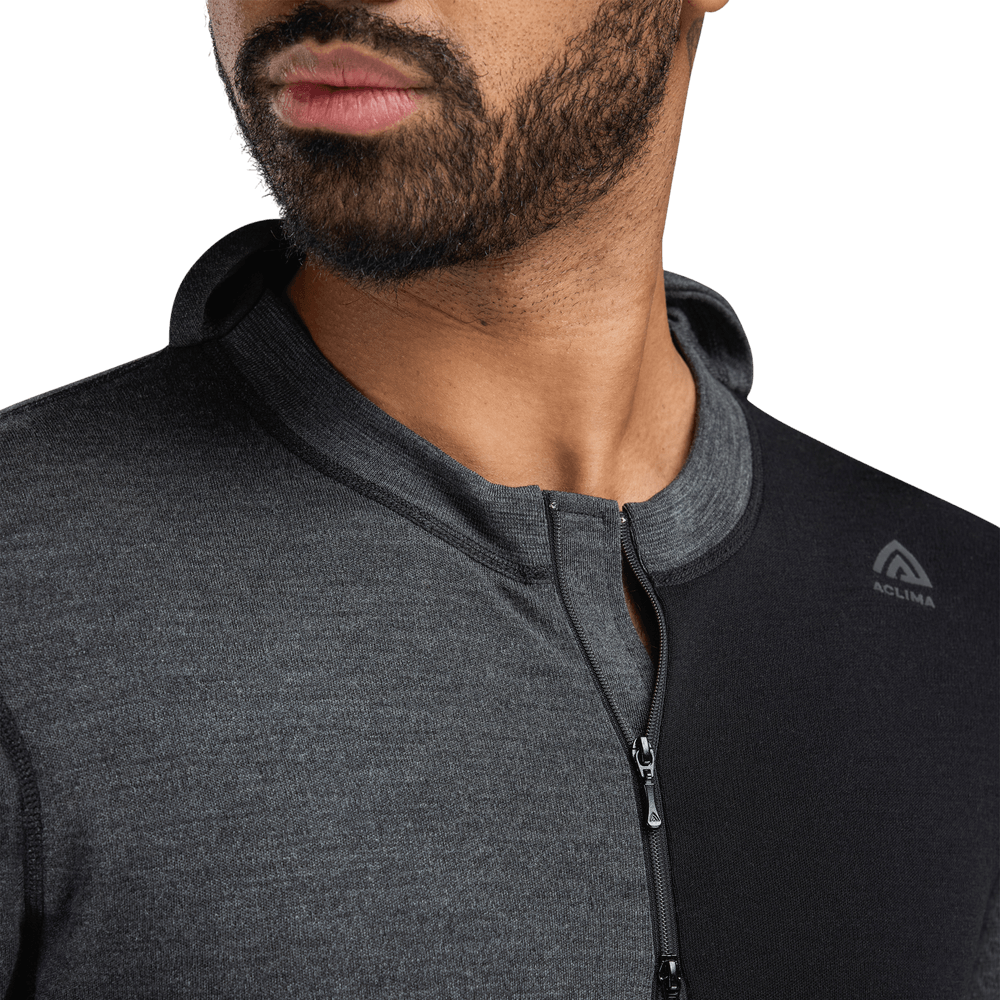 WarmWool Hoodsweater w/zip M's Jet Black/Marengo, view: 2