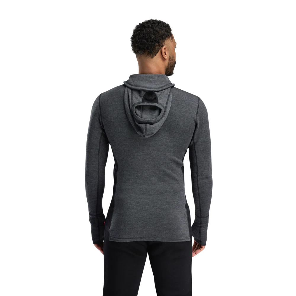 WarmWool Hoodsweater w/zip M's Jet Black/Marengo, view: 1