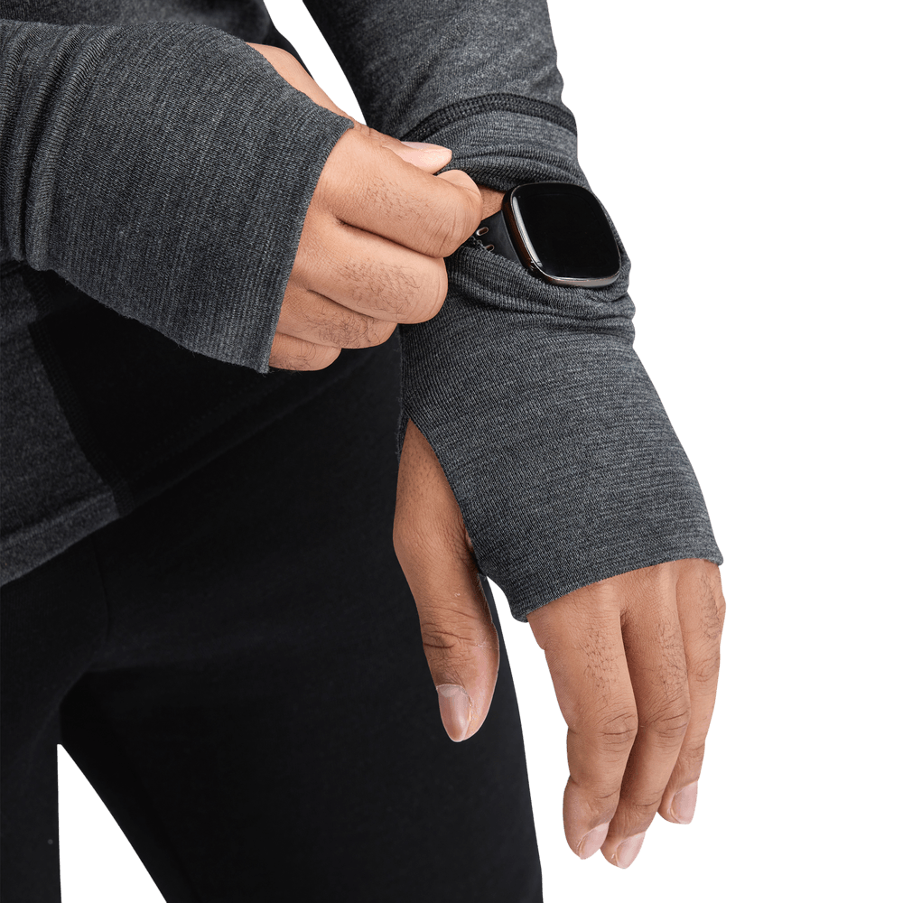 WarmWool Hoodsweater w/zip M's Jet Black/Marengo, view: 8