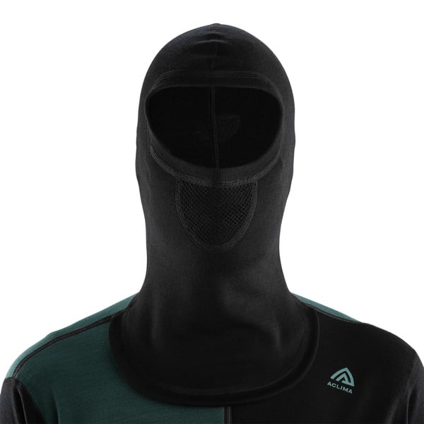 WarmWool Hoodsweater w/zip M's Jet Black/Green Gables/NorthAtlantic, view: 2
