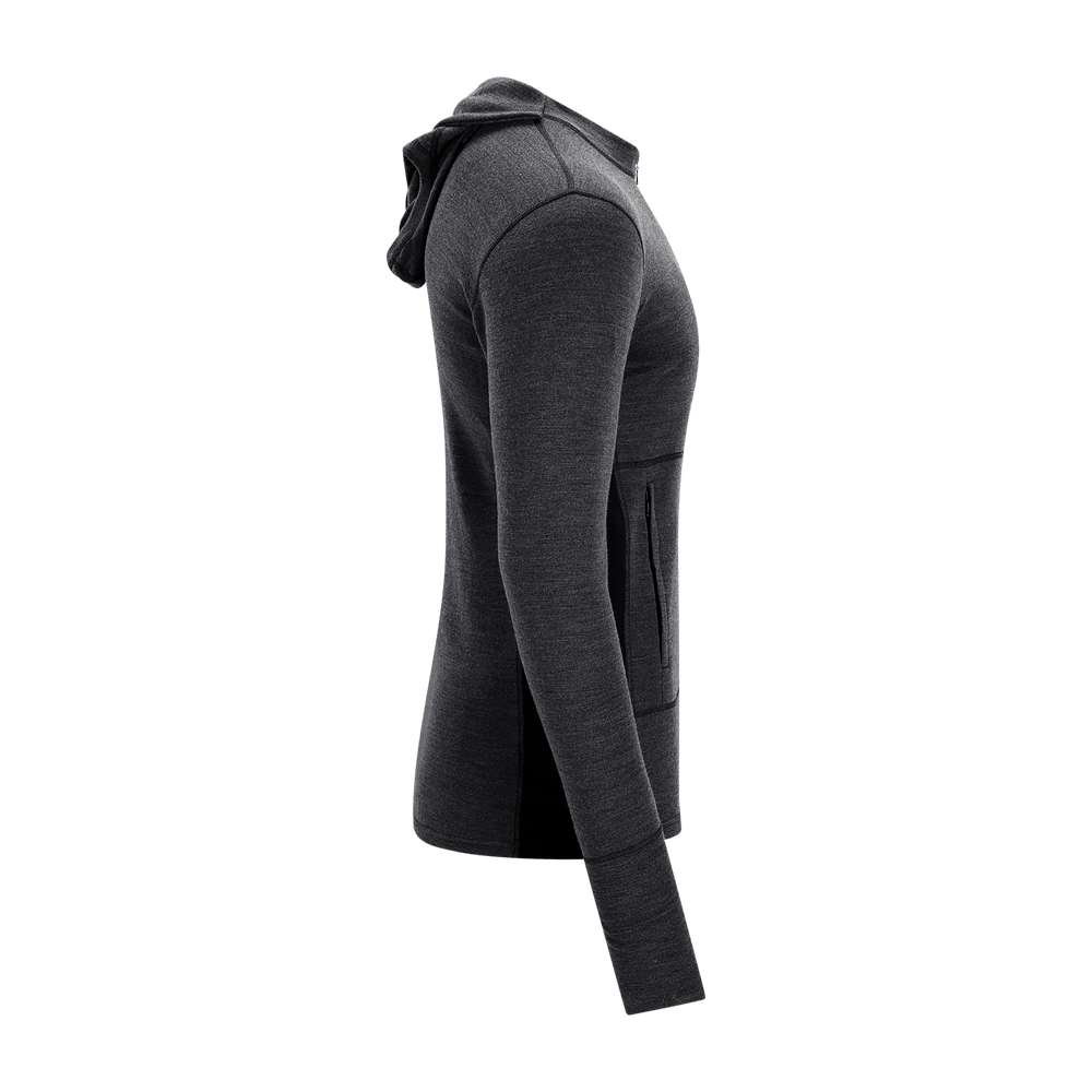 WarmWool Hoodsweater w/zip M's Jet Black/Marengo, view: 11