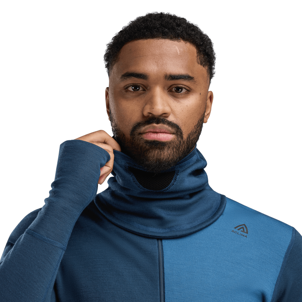 WarmWool Hoodsweater w/zip M's Blue Fusion/Midnight Navy, view: 6