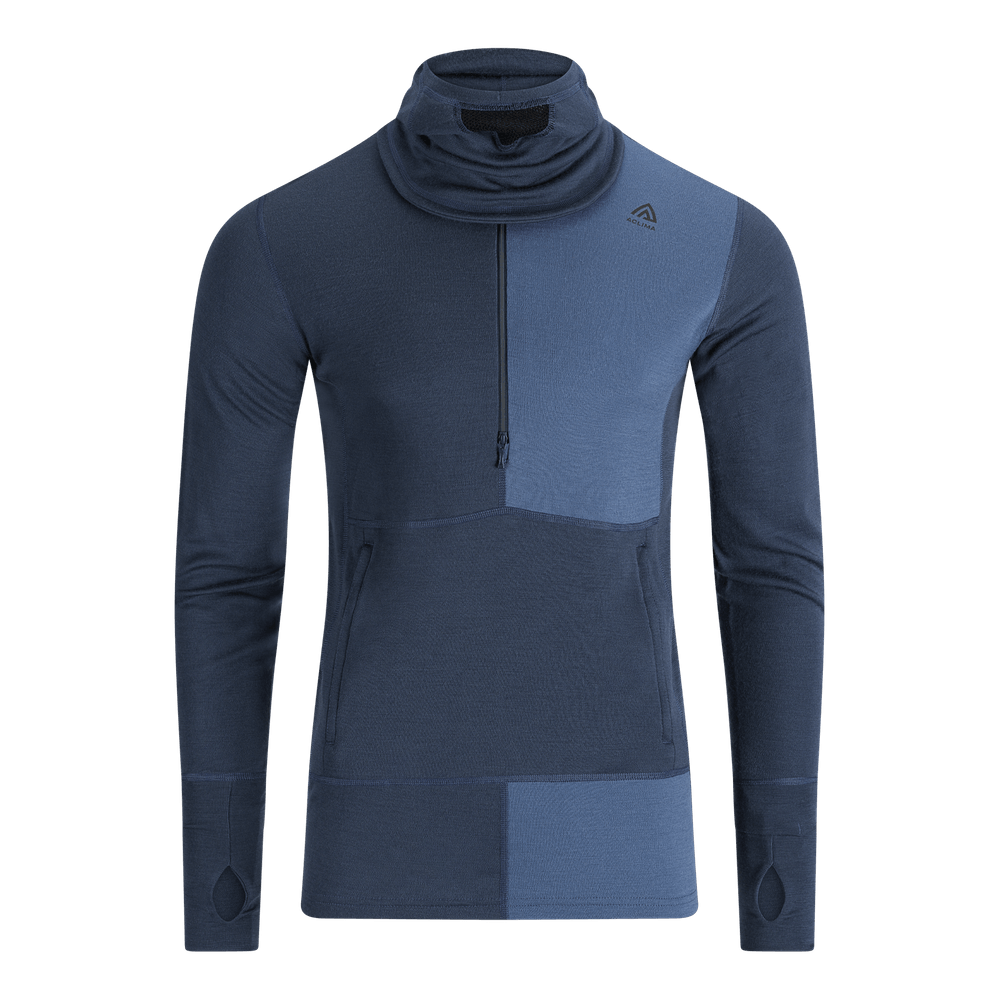 WarmWool Hoodsweater w/zip M's Blue Fusion/Midnight Navy, view: 8