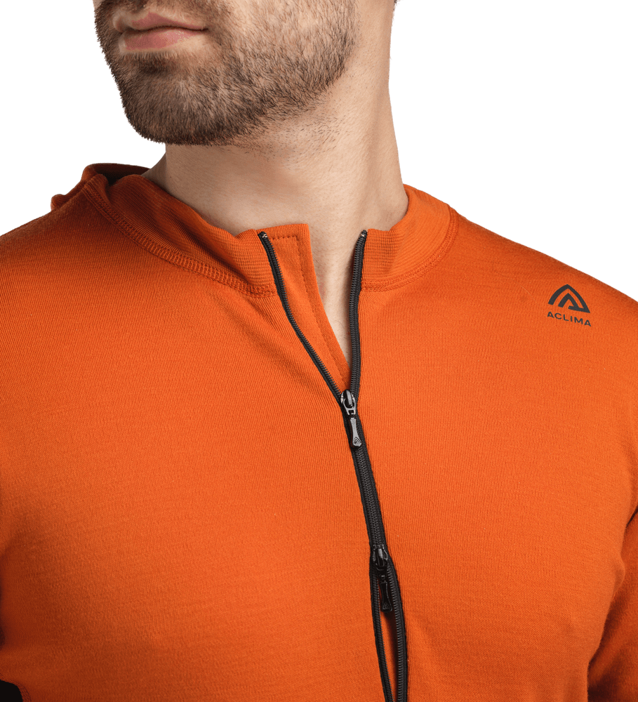 WarmWool Hoodsweater w/zip M's Gold Flame /Jet Black, view: 6
