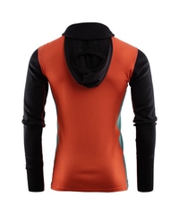 WarmWool hoodsweater w/zip M's Jet Black / Red Clay / North Atlantic - view: 1