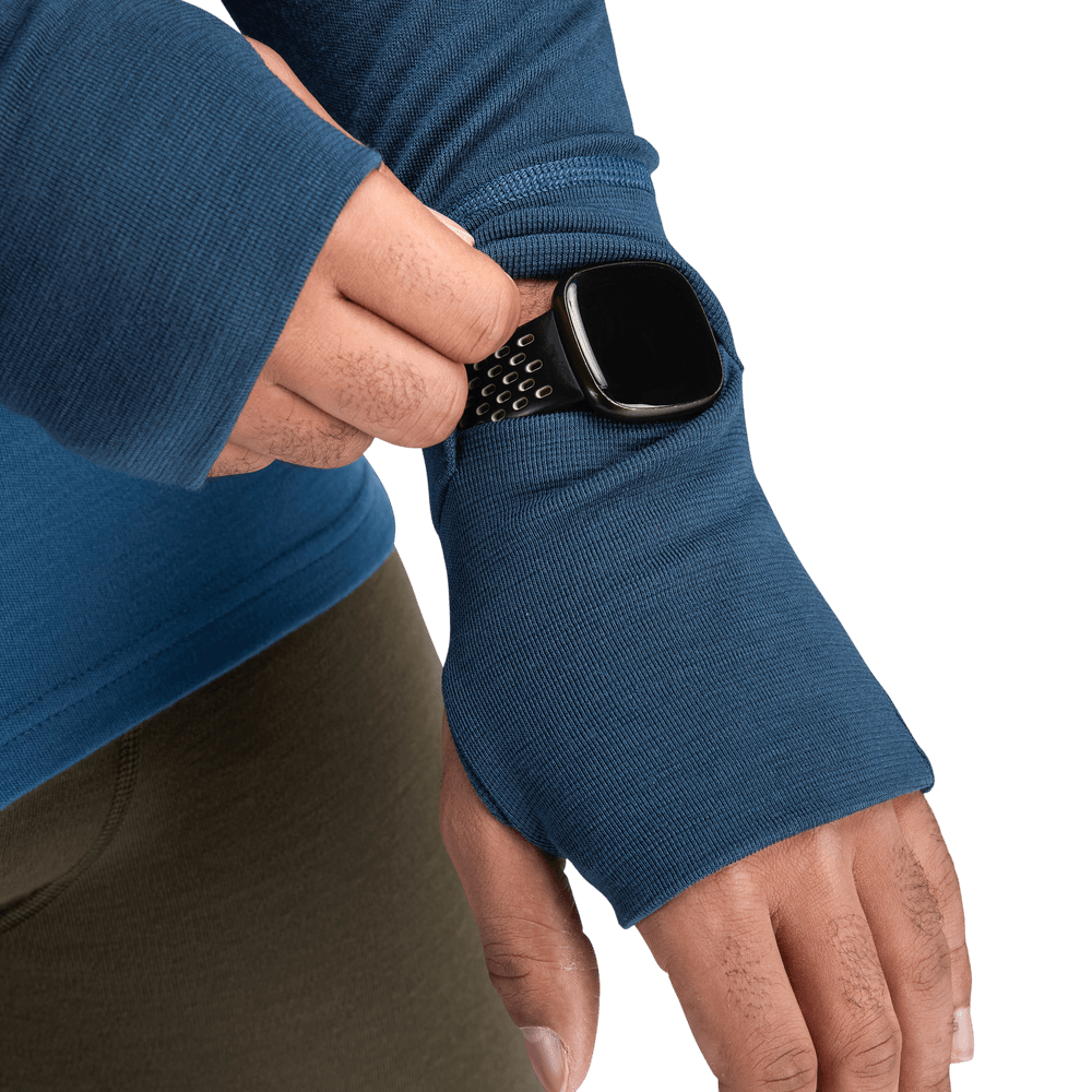 WarmWool Hoodsweater w/zip M's Blue Fusion/Midnight Navy, view: 8