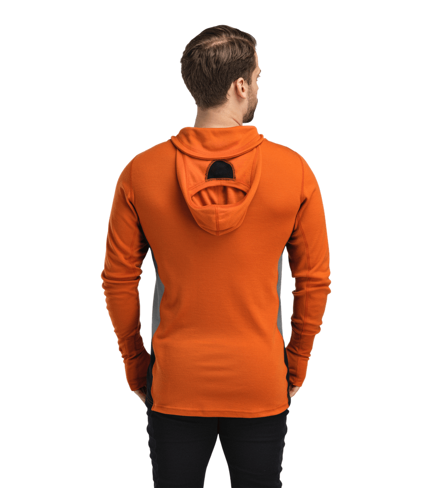 WarmWool Hoodsweater w/zip M's Gold Flame /Jet Black, view: 2