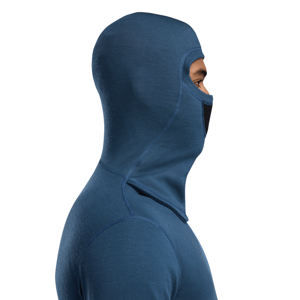 WarmWool Hoodsweater w/zip M's Blue Fusion/Midnight Navy, view: 5