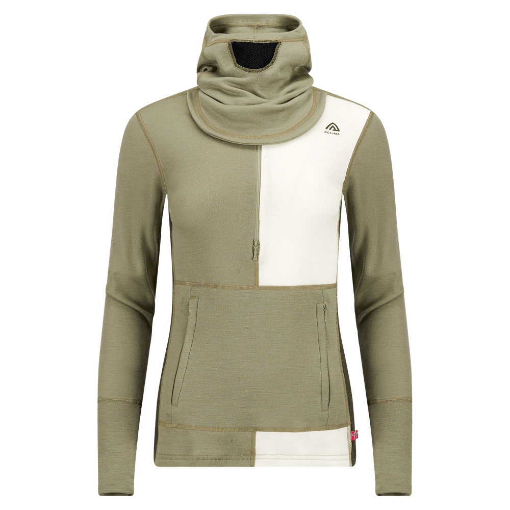 WarmWool Hoodsweater w/zip W's Aloe/Nature/Tarmac, view: 14