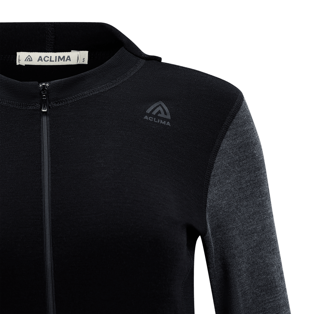 WarmWool Hoodsweater w/zip W's Jet Black/Marengo, view: 13