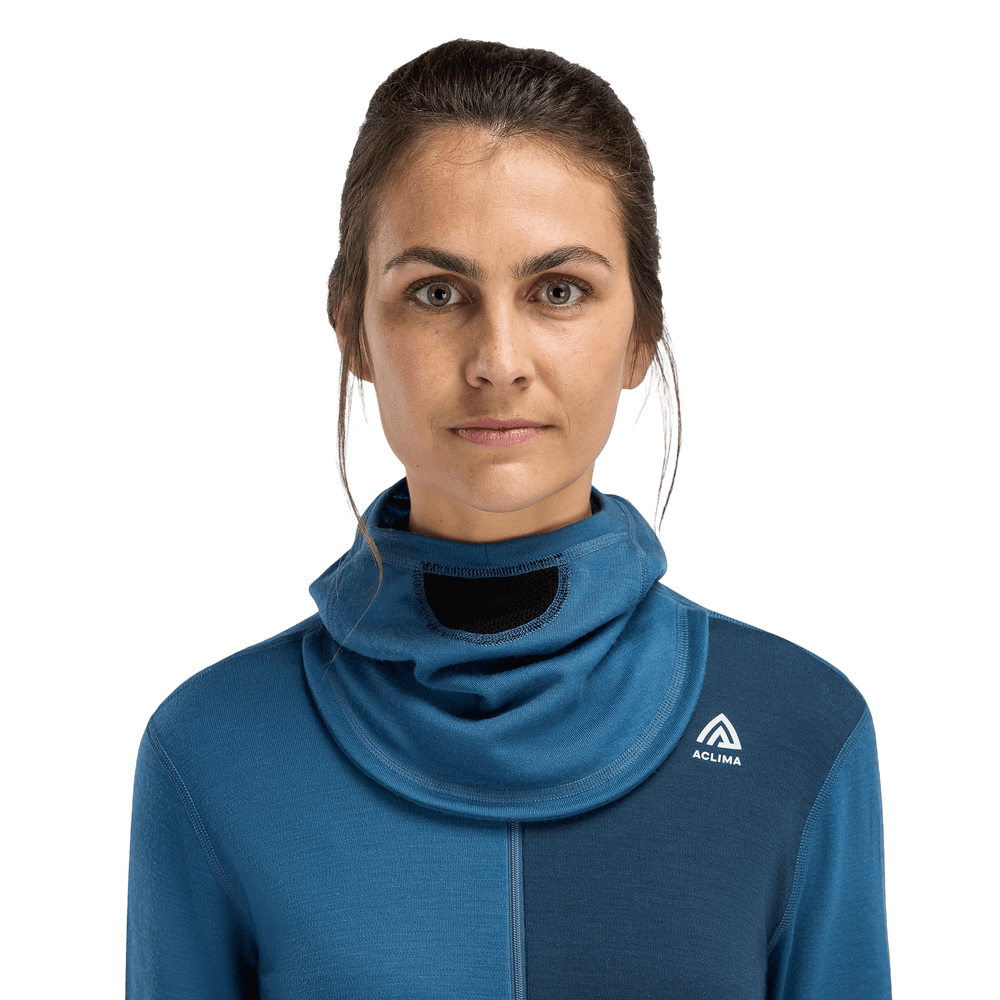 WarmWool Hoodsweater w/zip W's Blue Fusion/Midnight Navy, view: 5