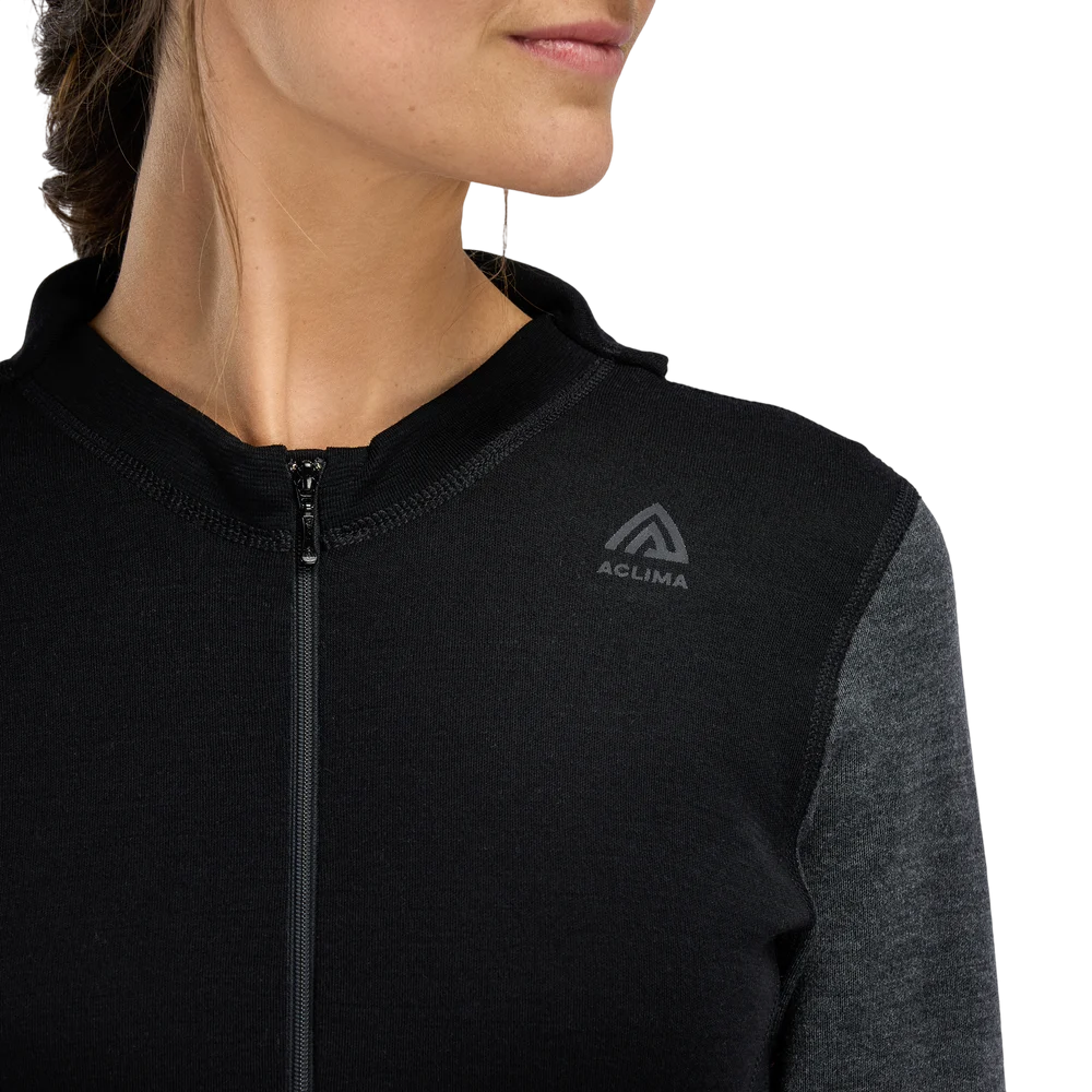 WarmWool Hoodsweater w/zip W's Jet Black/Marengo, view: 4