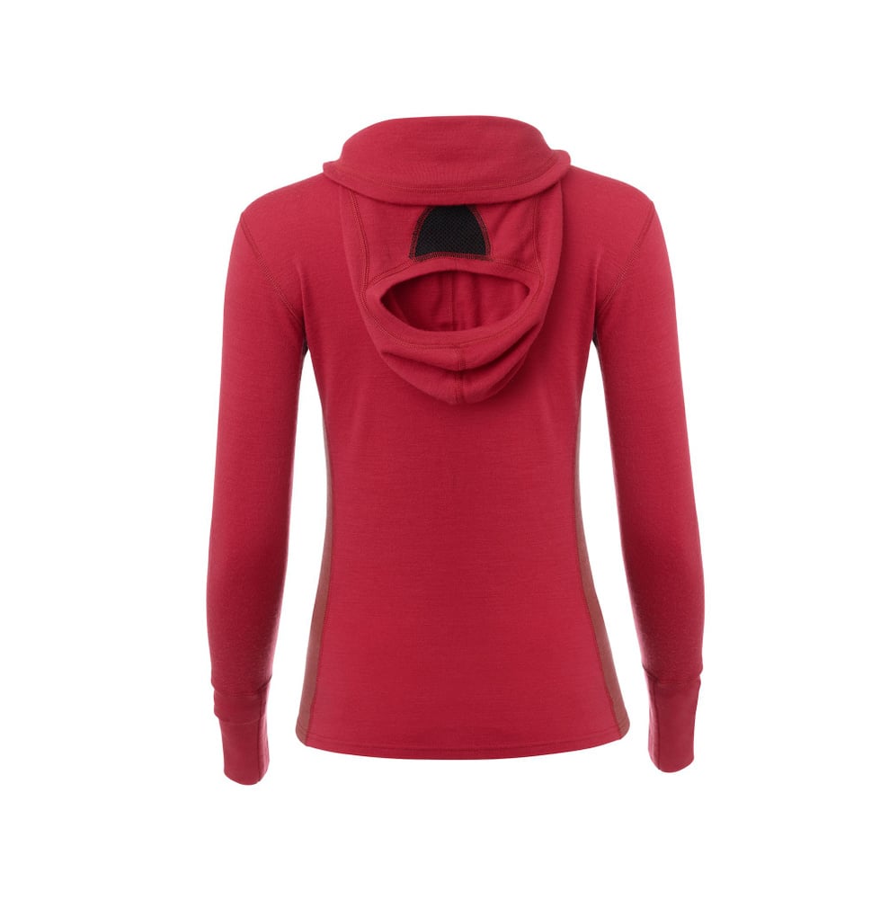 WarmWool hoodsweater w/zip W's Jester Red/Spiced Coral/Spiced Apple, view: 1