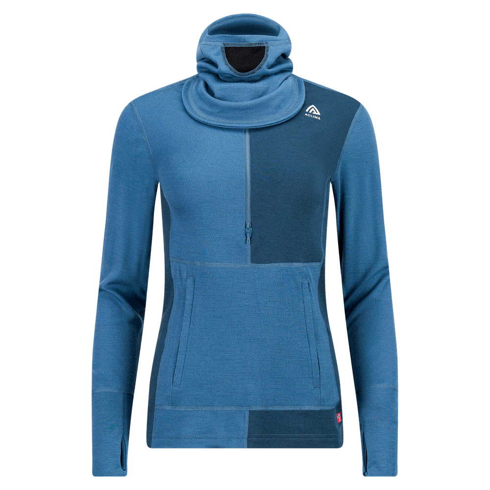 WarmWool Hoodsweater w/zip W's Blue Fusion/Midnight Navy, view: 10