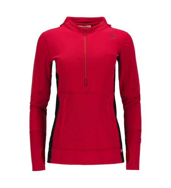 WarmWool hoodsweater w/zip W's Jester Red/Jet Black, view: 12