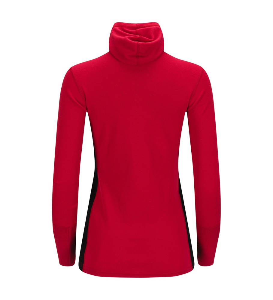 WarmWool hoodsweater w/zip W's Jester Red/Jet Black, view: 9