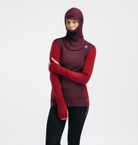 WarmWool Hoodsweater w/zip W's Fig/Red Dahlia - view: 2
