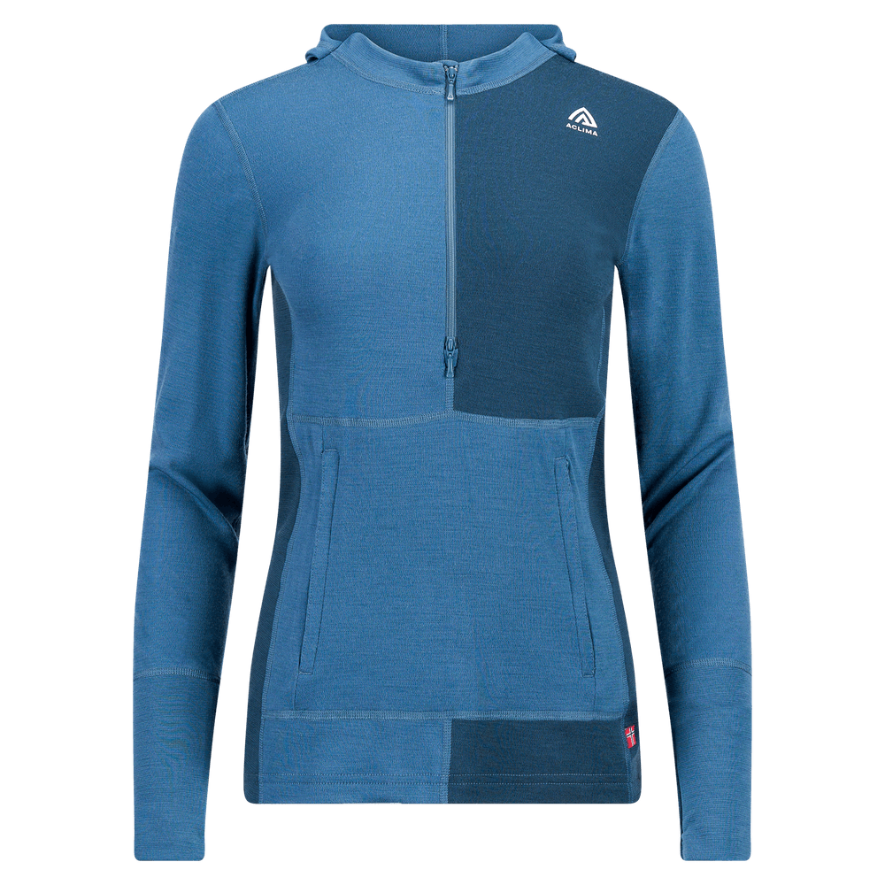WarmWool Hoodsweater w/zip W's Blue Fusion/Midnight Navy, view: 11