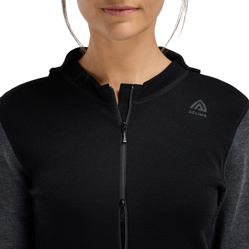 WarmWool Hoodsweater w/zip W's Jet Black/Marengo, view: 3