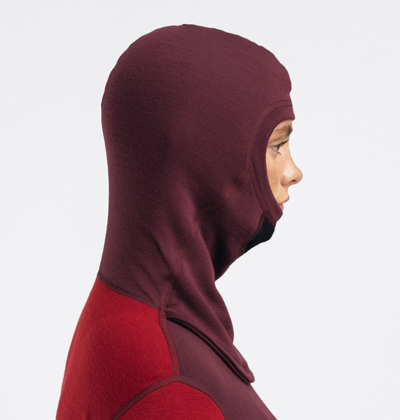 WarmWool Hoodsweater w/zip W's Fig/Red Dahlia, view: 5