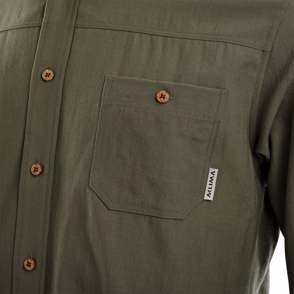LeisureWool woven shirt M's Ranger Green, view: 7