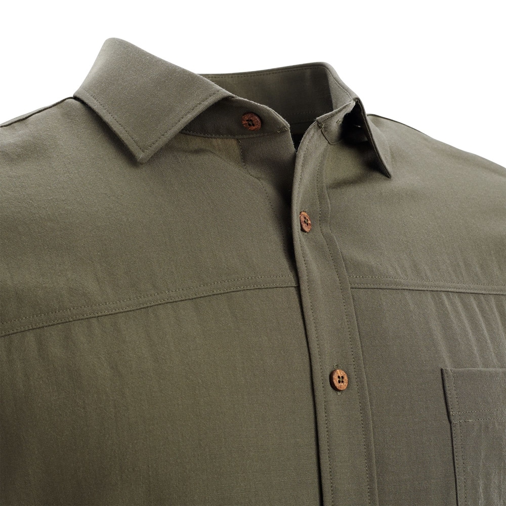 LeisureWool woven shirt M's Ranger Green, view: 6