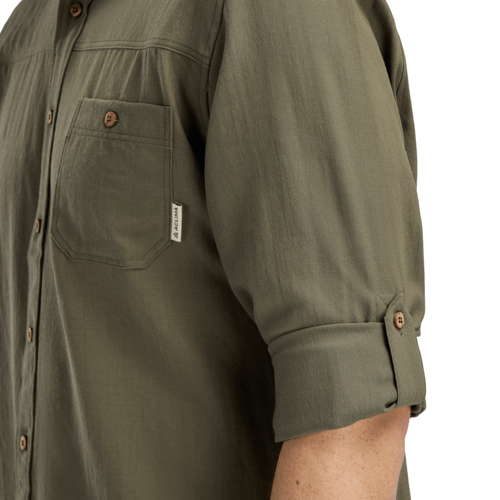 LeisureWool woven shirt M's Ranger Green, view: 3