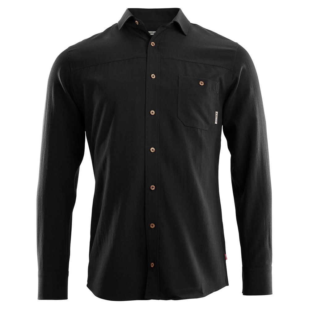 LeisureWool woven woolshirt M's Jet Black, view: 4