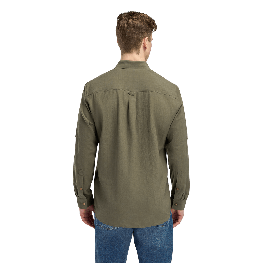 LeisureWool woven shirt M's Ranger Green, view: 1