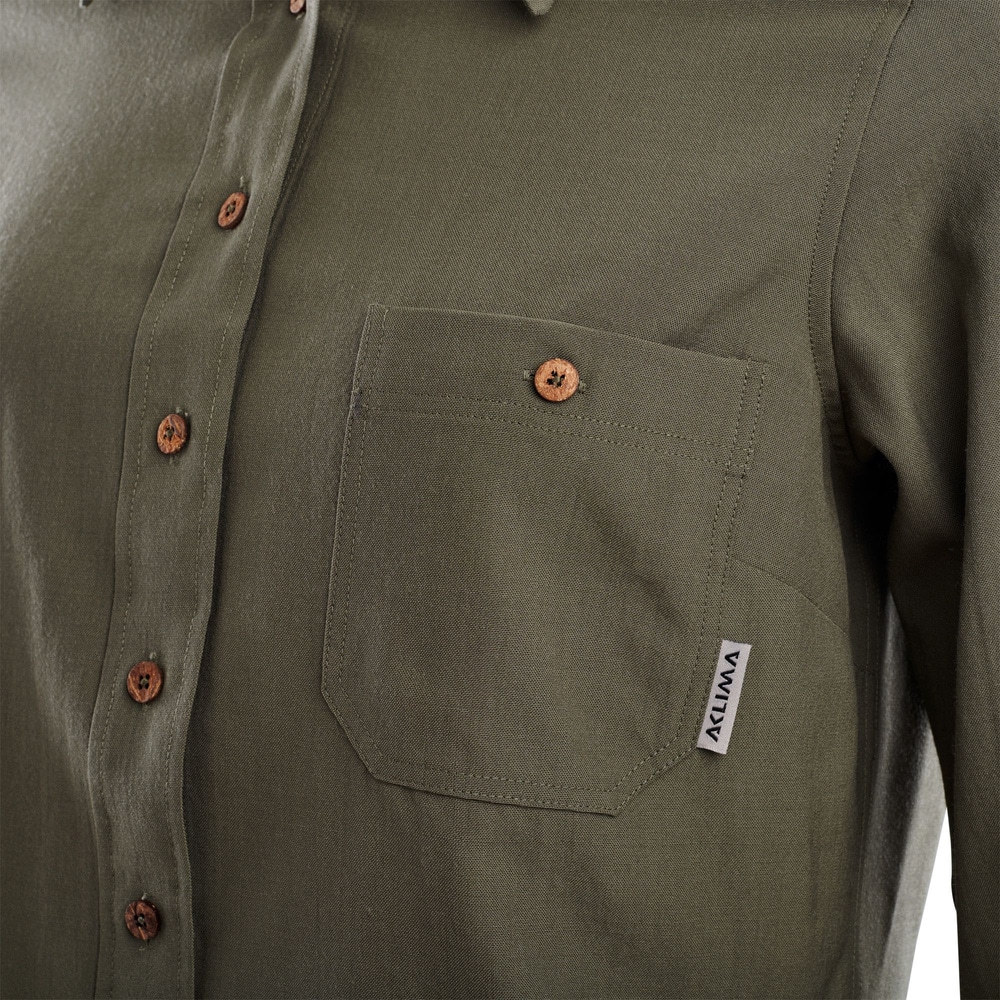 LeisureWool woven shirt W's Ranger Green, view: 3