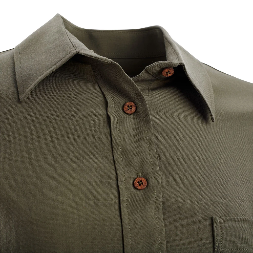 LeisureWool woven shirt W's Ranger Green, view: 2