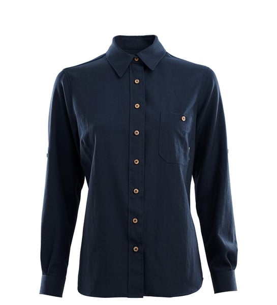 LeisureWool woven woolshirt W's Navy Blazer, view: 0