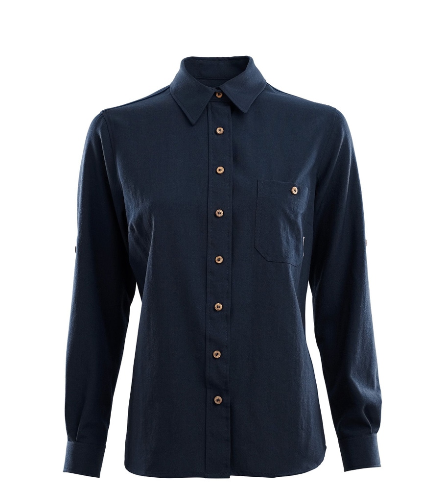 LeisureWool woven woolshirt W's Navy Blazer, view: 1