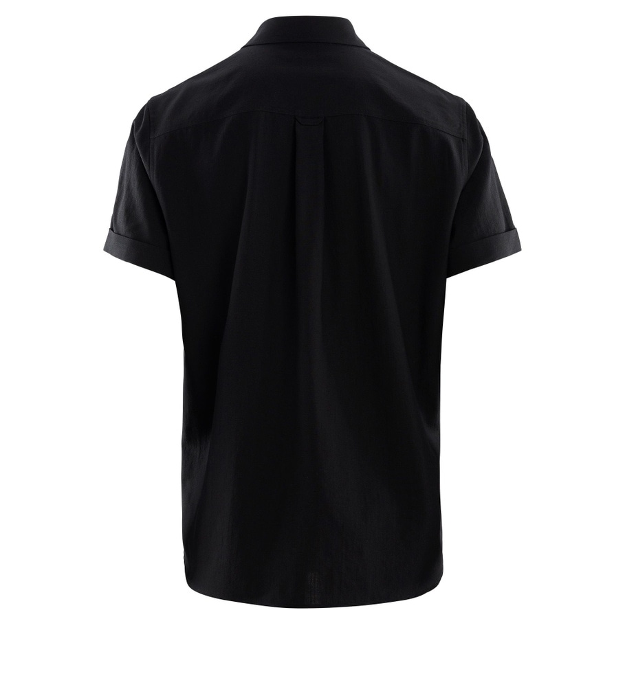 LeisureWool short sleeve shirt M's Jet Black, view: 4