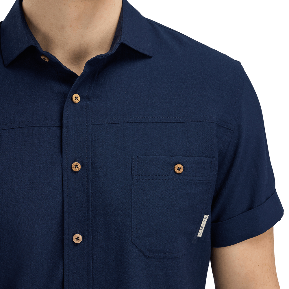 LeisureWool short shirt M's Navy Blazer, view: 2
