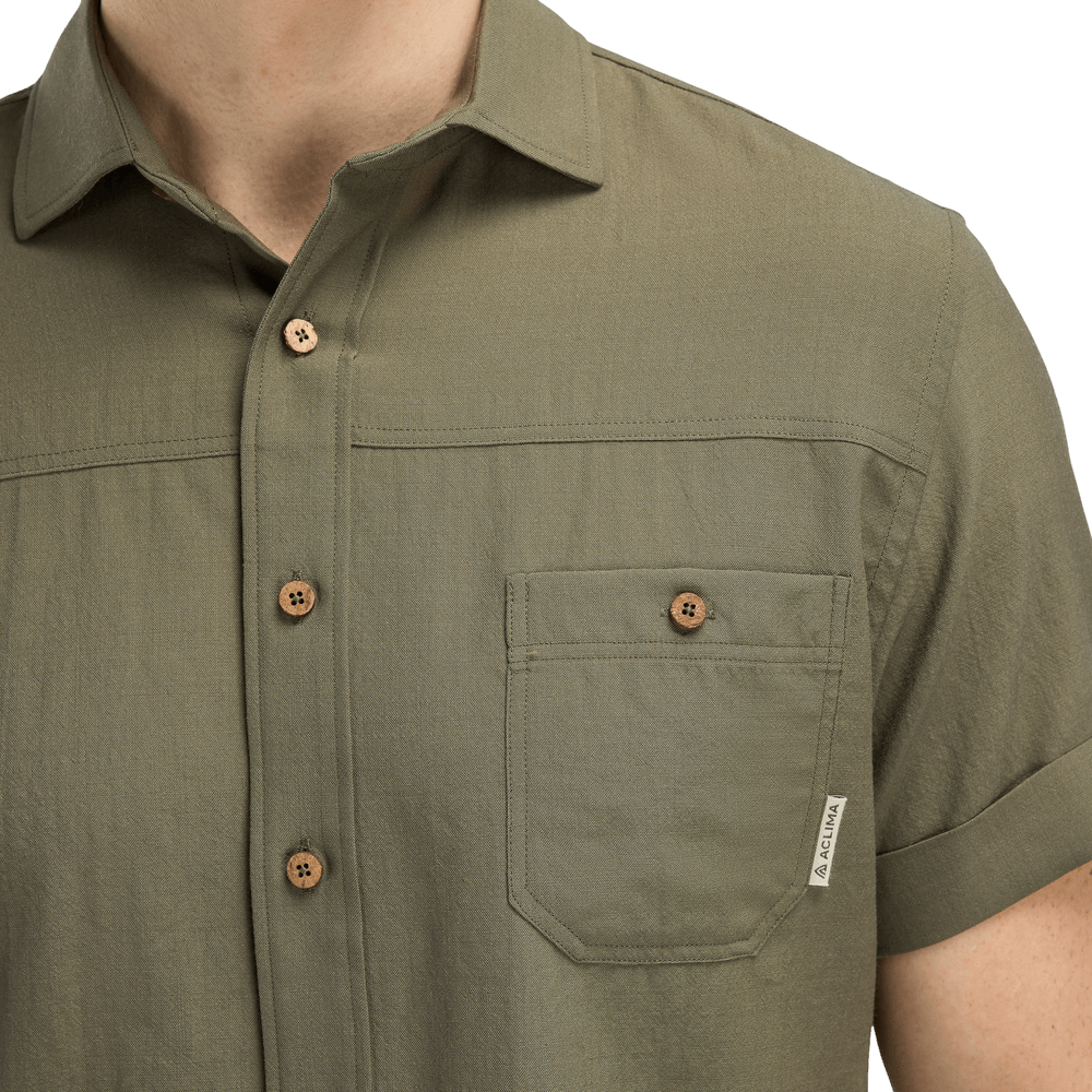 LeisureWool short sleeve shirt M's Ranger Green, view: 2